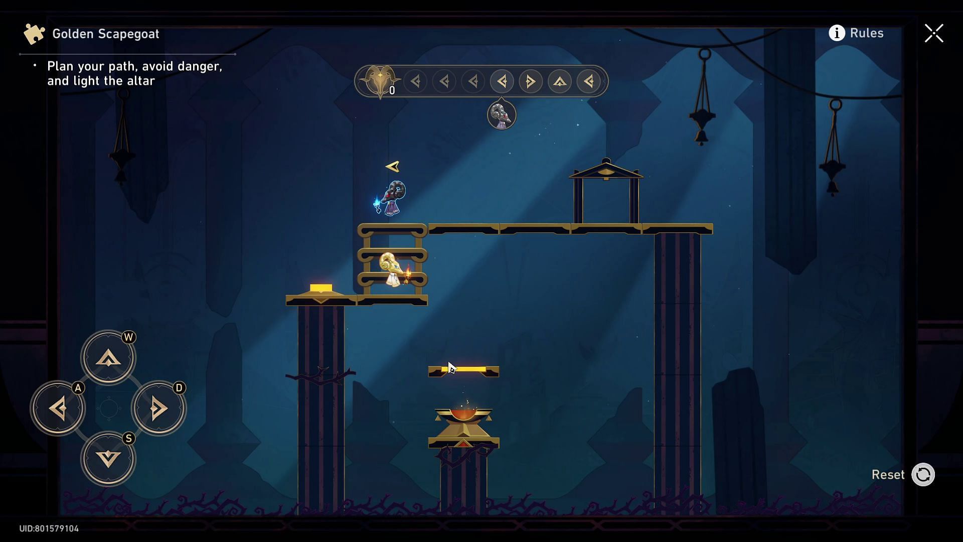 First Golden Scapegoat puzzle solution (Image via HoYoverse)
